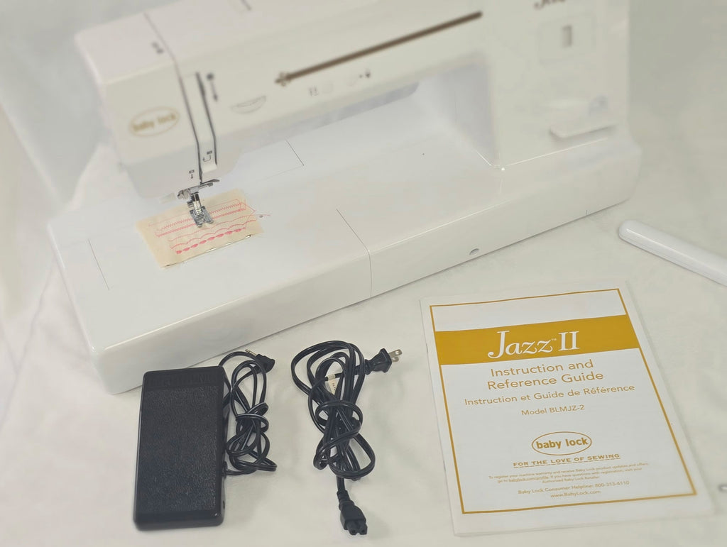 Pre-owned Baby Lock Jazz II – front three-quarter view