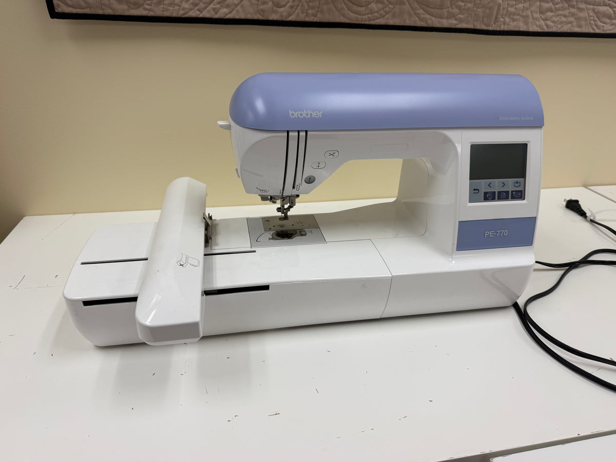 Brother PE770 embroidery machine, front view
